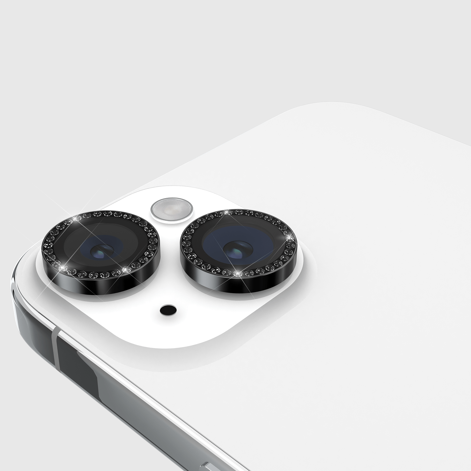 kate spade new york Aluminum Ring Lens Protector Set in Stone Nightfall - iPhone 15 / 15 Plus