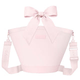Pink bag with a large bow on a white background
#color_ballet pink bow