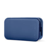 A dark blue translucent hard-shell pouch with rounded corners and a zipper closure, featuring the vertical 'CASE-MATE' logo embossed on the side, set against a plain white background.
#color_oxford navy