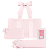 Set of pink bags for mahjong with ribbons on a white background
#color_ballet pink bow
