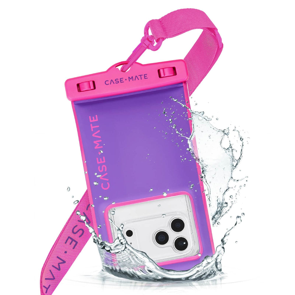 Pink and purple phone case with water splash design on a white background
#color_purple paradise