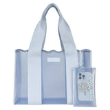 Light blue tote bag with a matching phone case on a white background
#color_carolina blue crochet wave