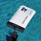 White phone case with 'CASE.MATE' branding on a blue water background #color_sand dollar