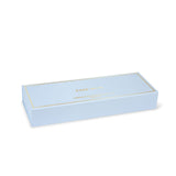 A light blue rectangular product box with gold foil lettering and border details, shown at an angle on a clean white background.
#color_carolina blue pearl