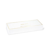 A white rectangular product box with a gold border and gold 'CASE-MATE' branding on the lid, photographed on a clean white background.
#color_ivory pearl