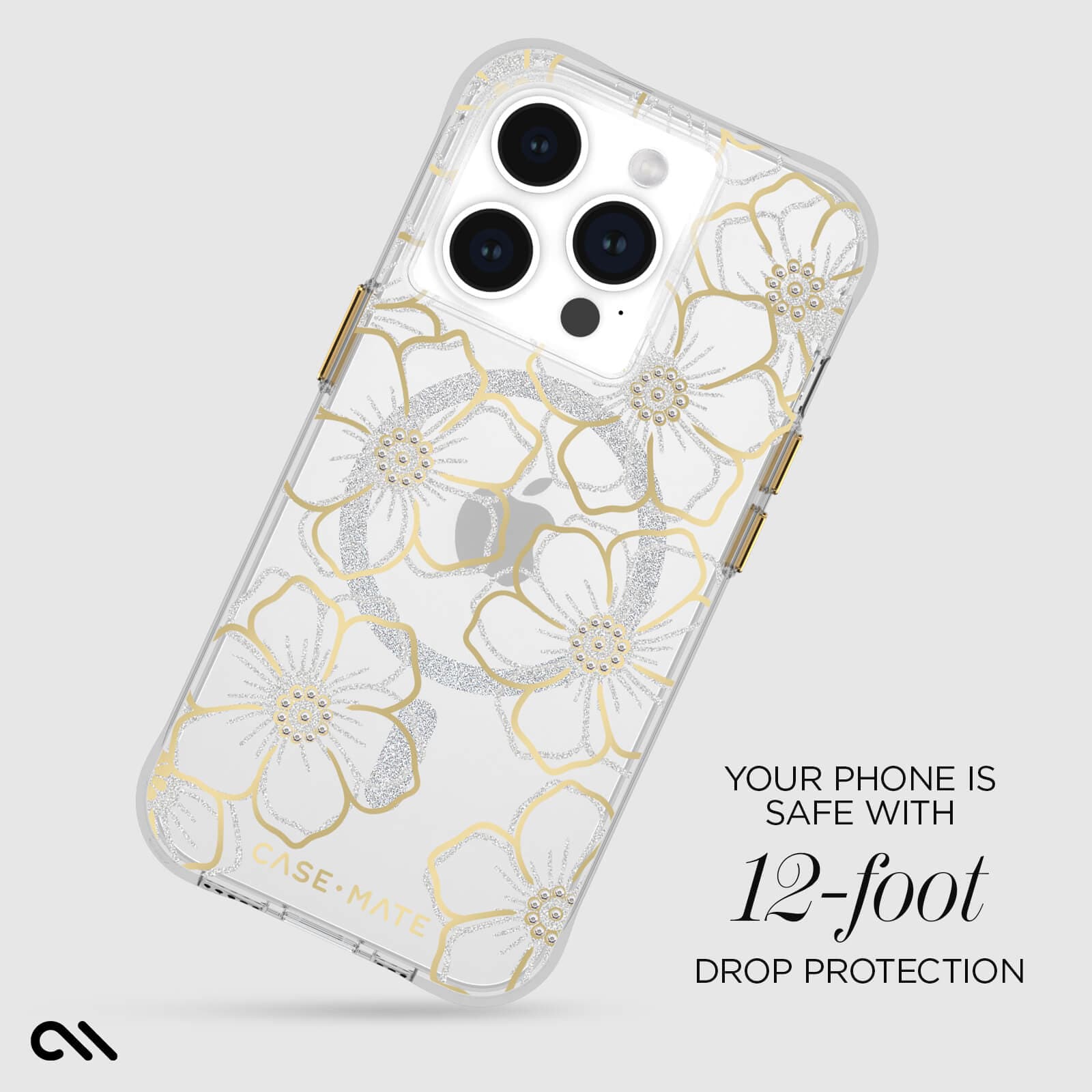 YOUR PHONE IS SAFE WITH 12-FOOT DROP PROTECTION