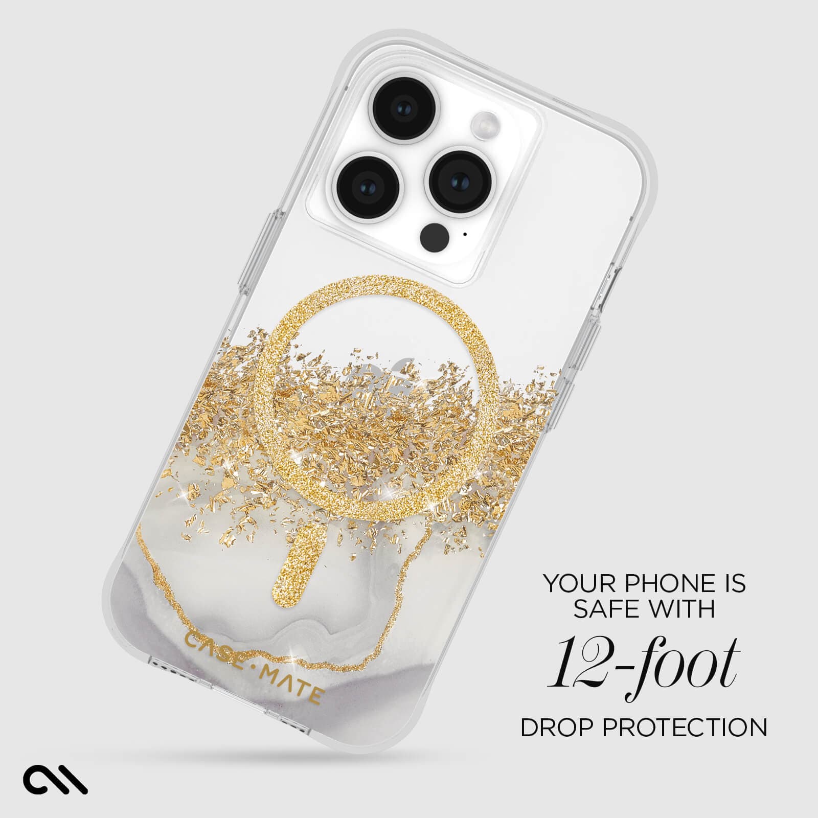 YOUR PHONE IS SAFE WITH 12-FOOT DROP PROTECTION