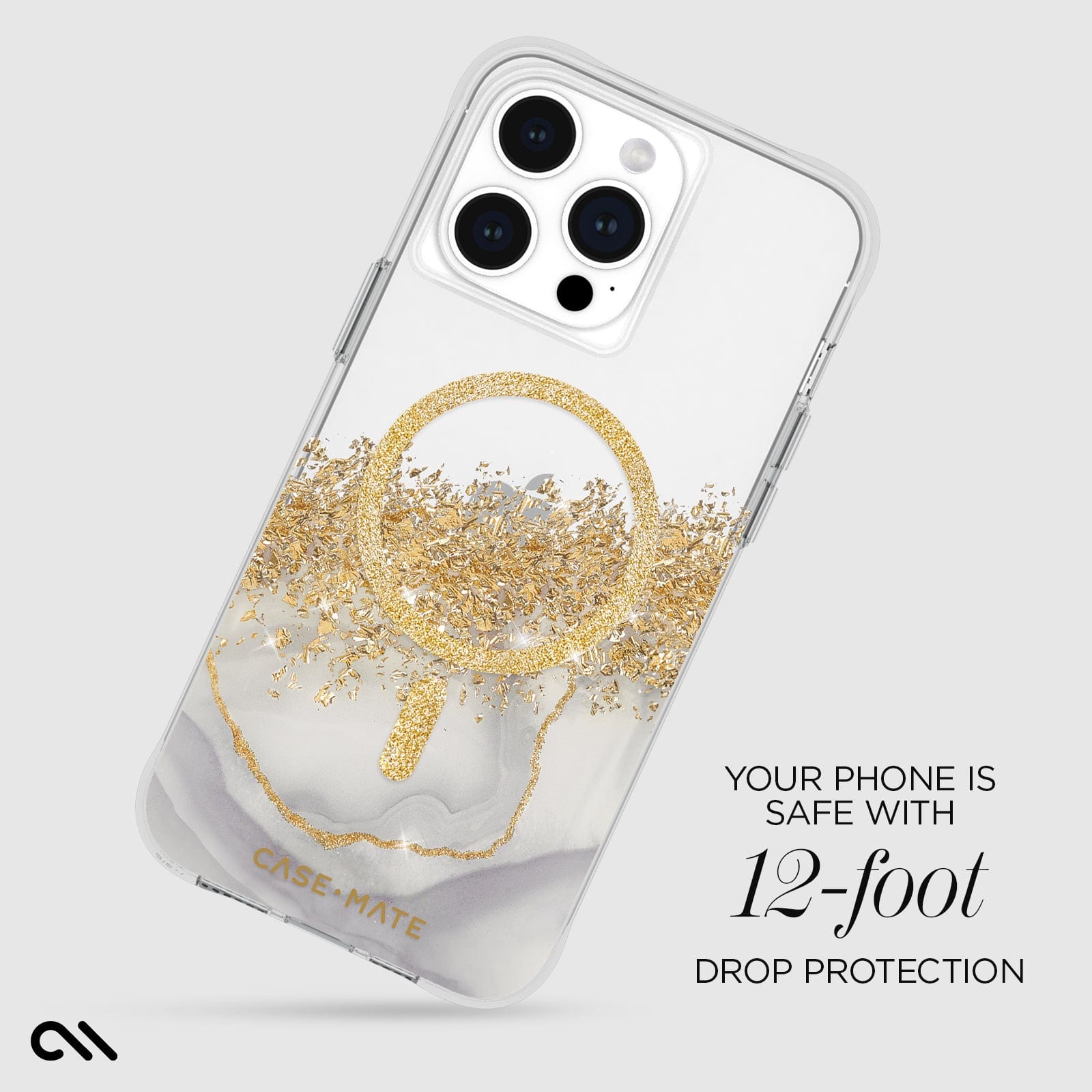 YOUR PHONE IS SAFE WITH 12 FOOT DROP PROTECTION
