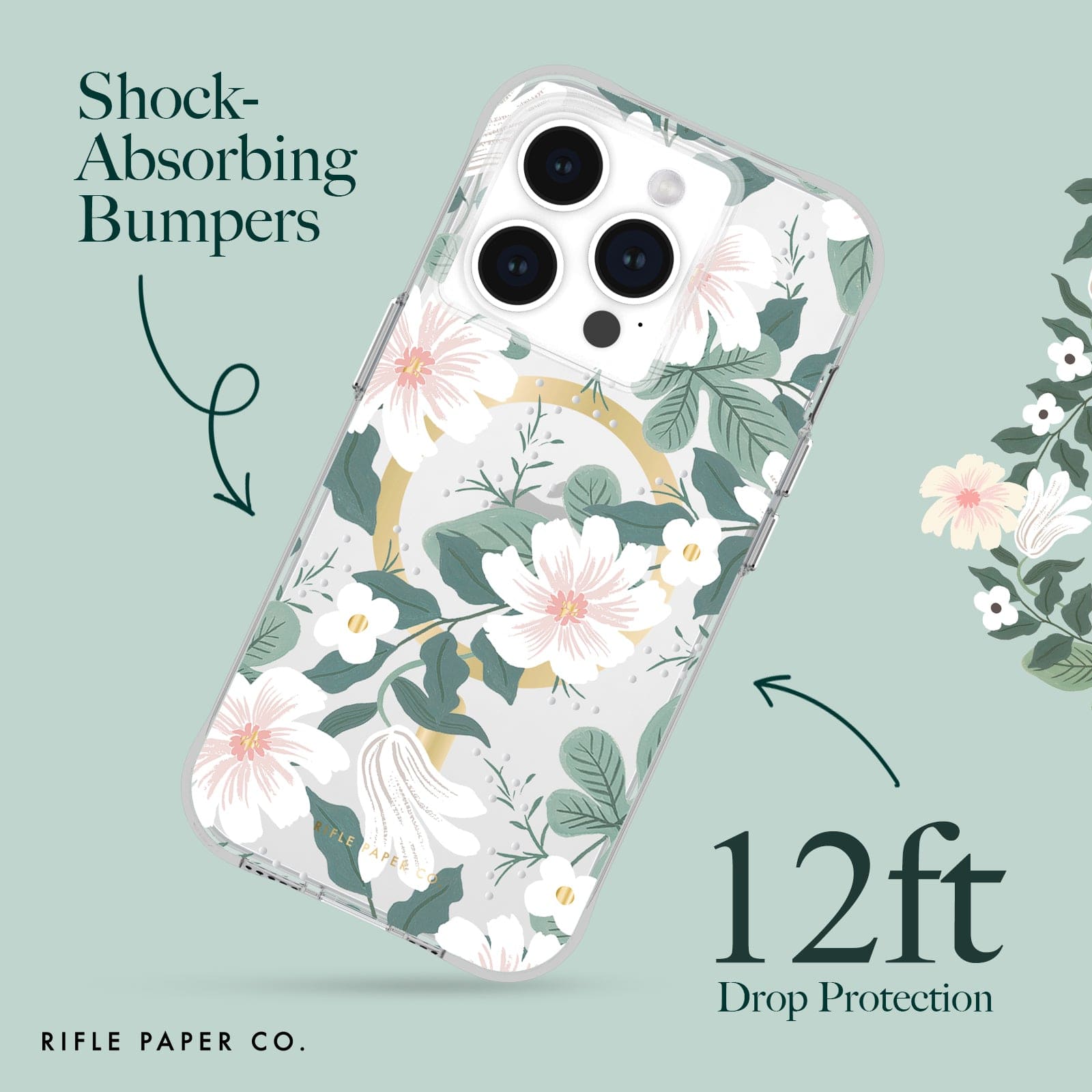 SHOCK ABSORBING BUMPERS. 12FT DROP PROTECTION