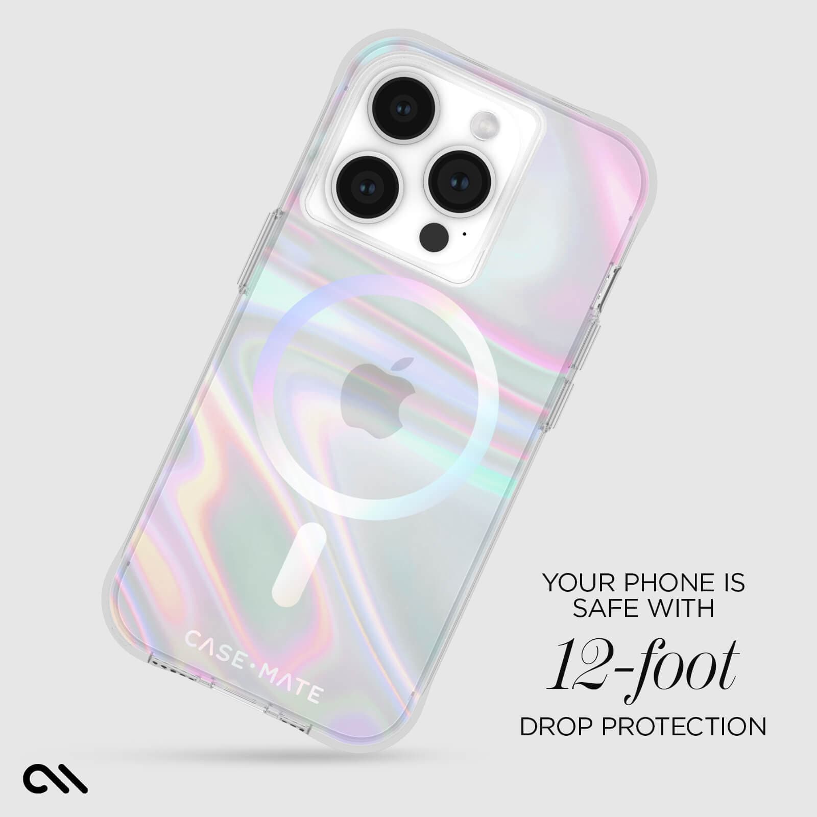 YOUR PHONE IS SAFE WITH 12-FOOT DROP PROTECTION