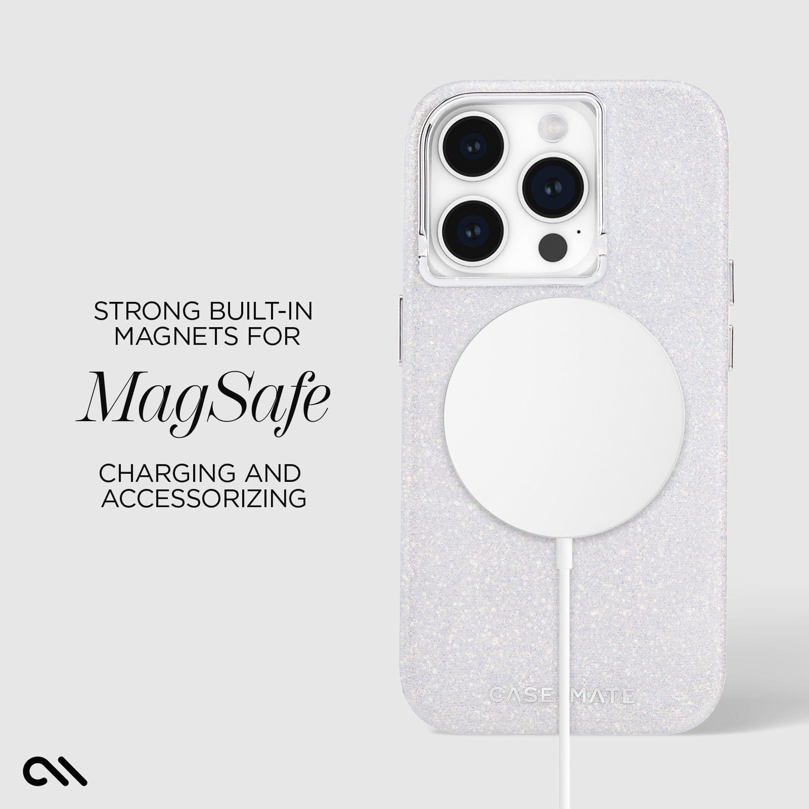 STRONG BUILT IN MAGNETS FOR MAGSAFE CHARGING AND ACCESSORIZING