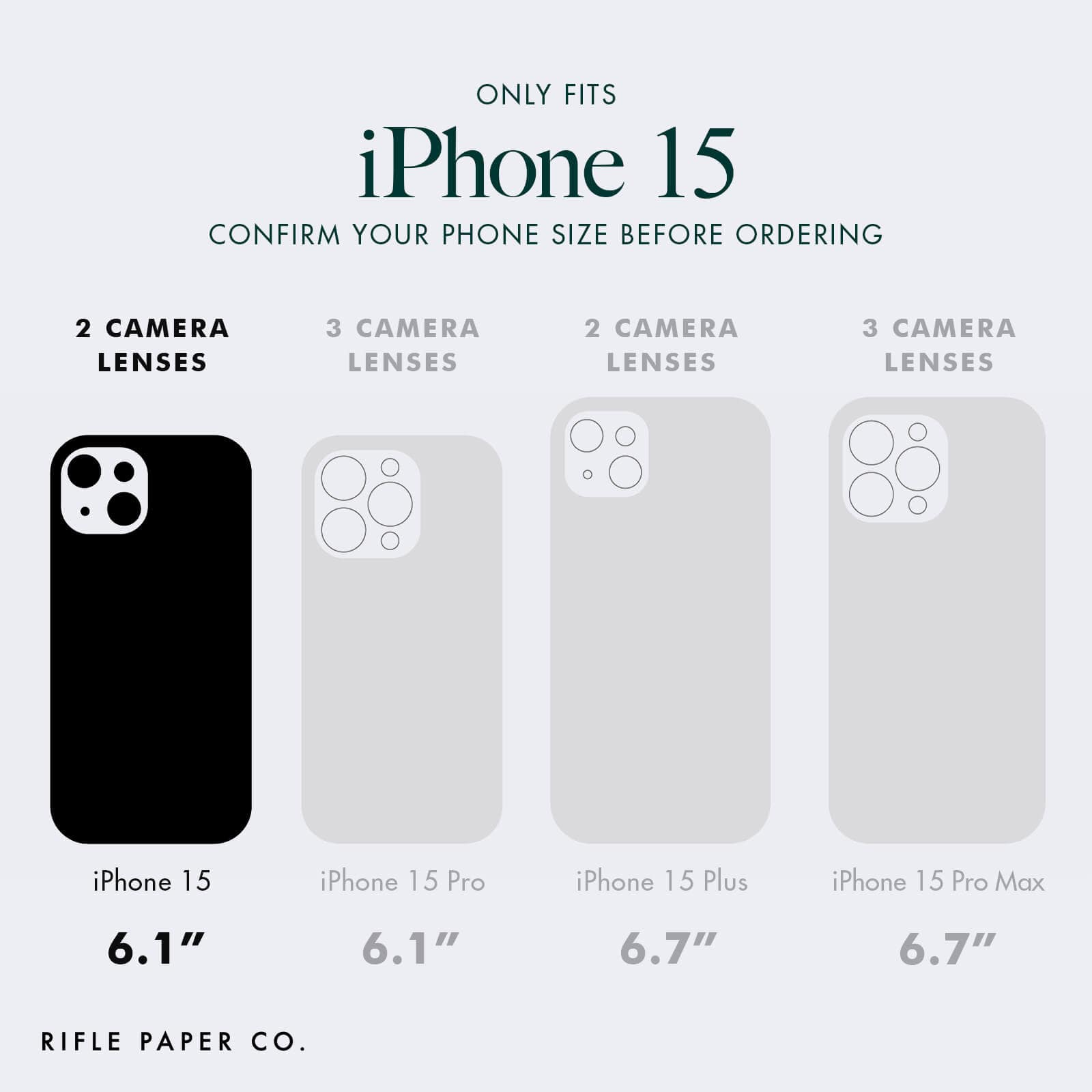 ONLY FITS IPHONE 15 CONFIRM YOUR PHONE SIZE BEFORE ORDERING