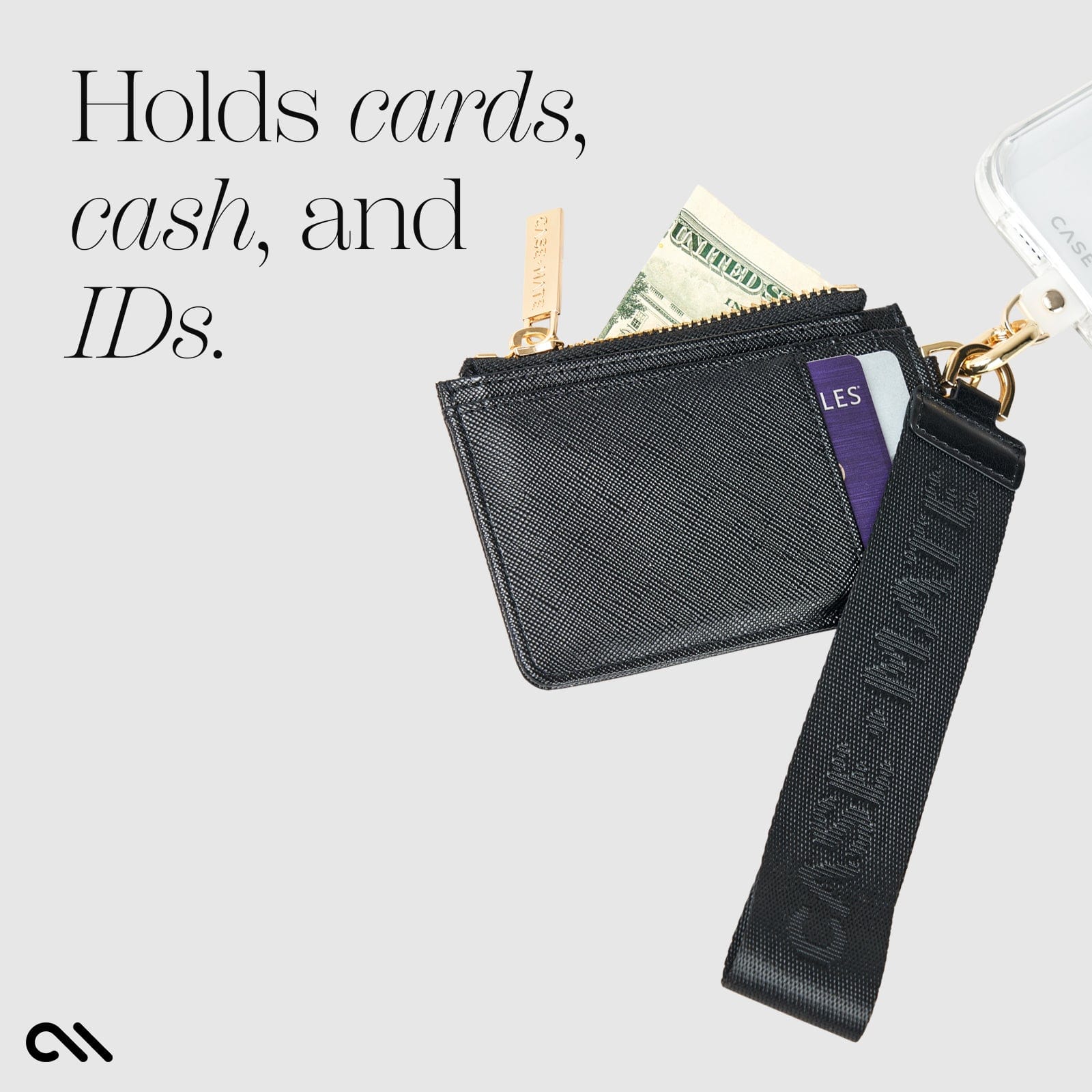 HOLDS CARDS, CASH, AND IDS
