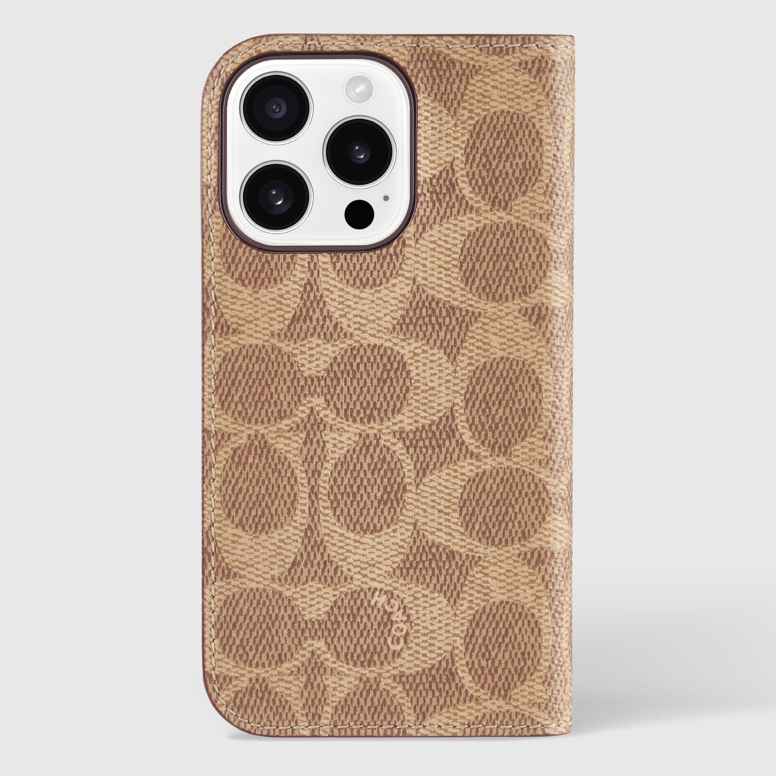 Coach Folio Signature Tan - iPhone 16 Pro