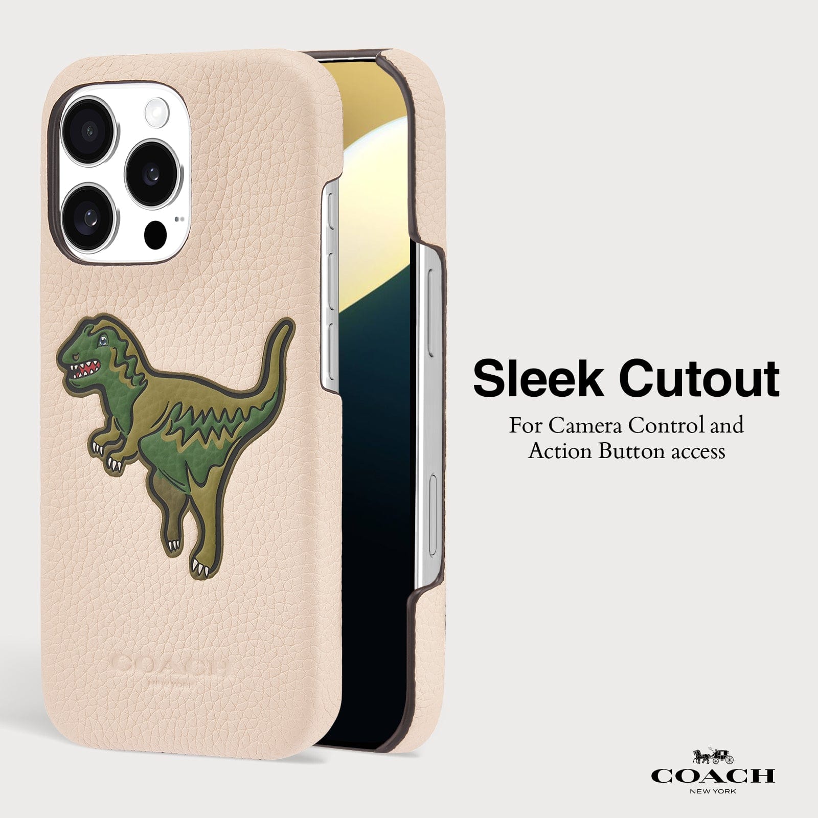 SLEEK CUTOUT FOR CAMERA CONTROL AND ACTION BUTTON ACCESS