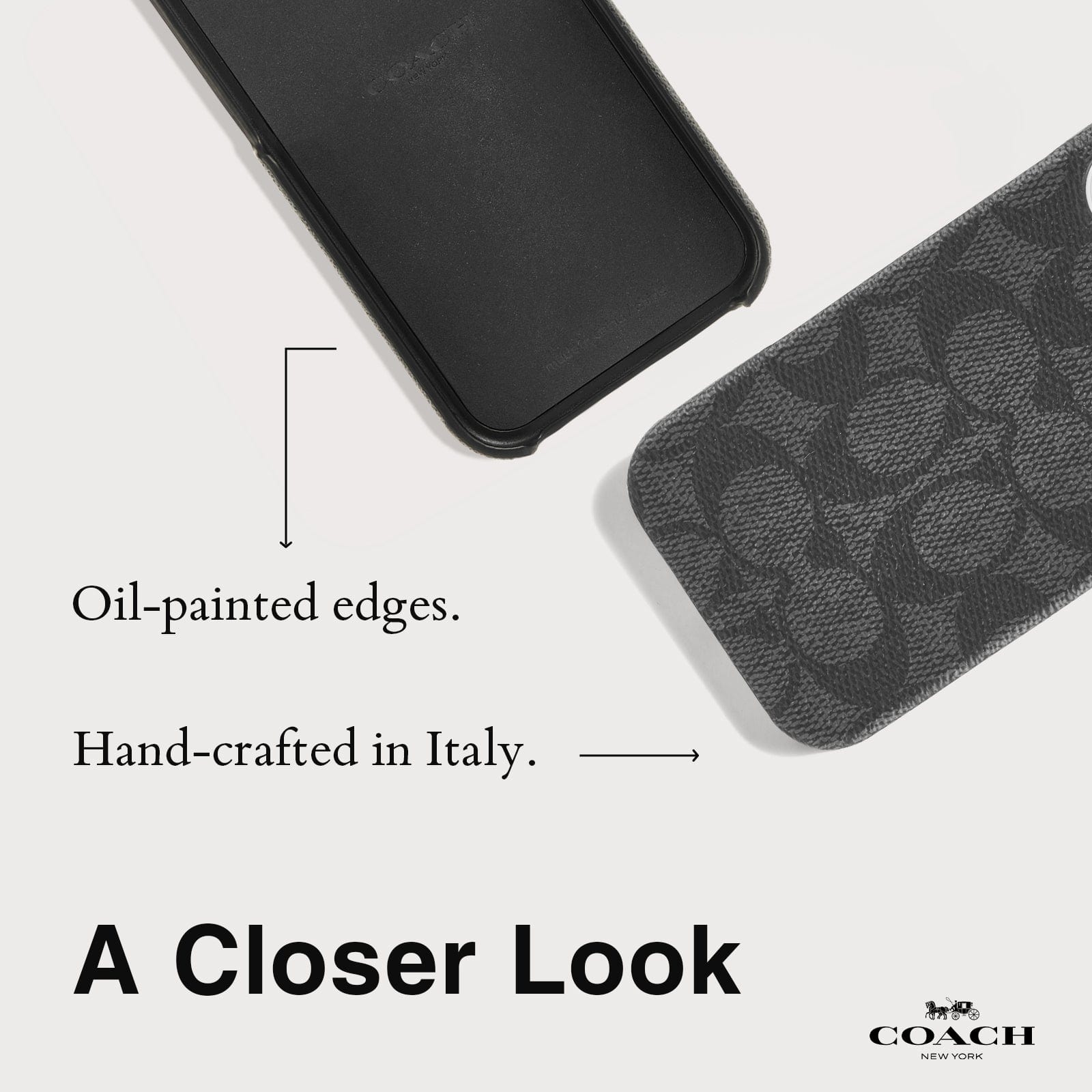 OIL-PAINTED EDGES. HAND CRAFTED IN ITALY. A CLOSER LOOK.