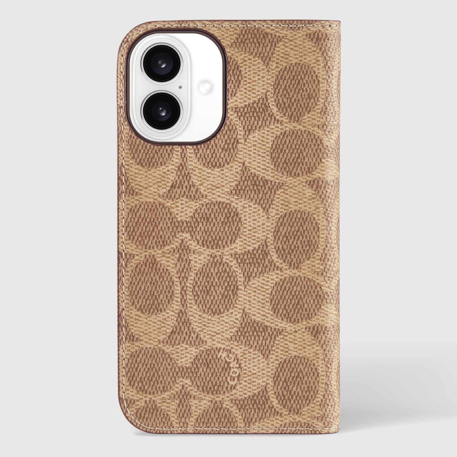 Coach Folio Signature Tan - iPhone 16