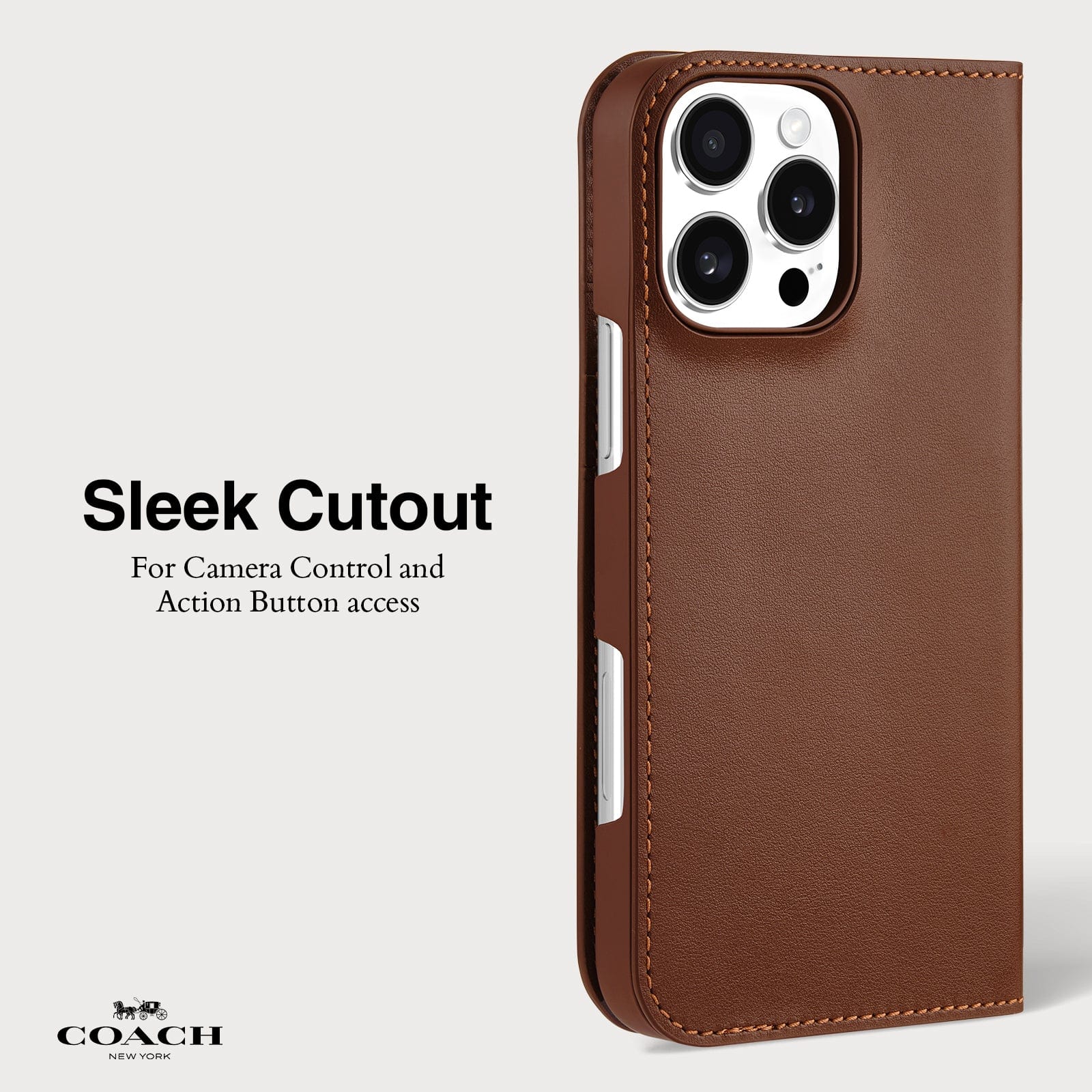 SLEEK CUTOUT FOR CAMERA CONTROL AND ACTION BUTTON ACCESS