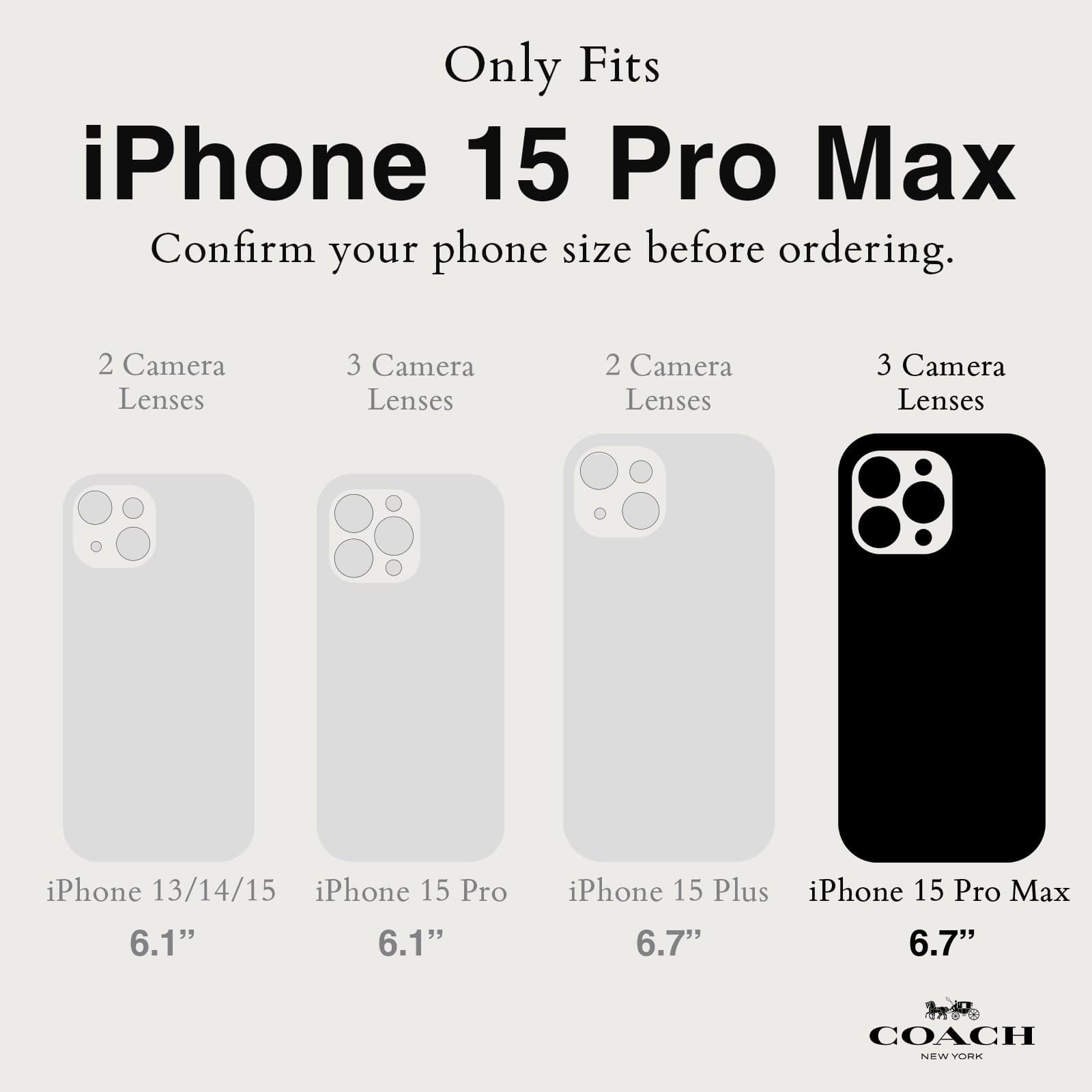 ONLY FITS IPHONE 15 PRO MAX.