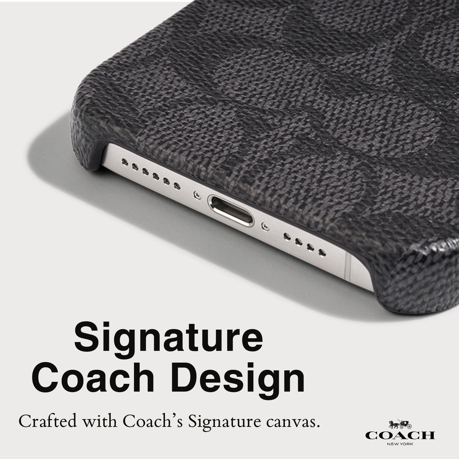 SIGNATURE COACH DESIGN/ CRAFTED WITH COACH'S SIGNATURE CANVA
