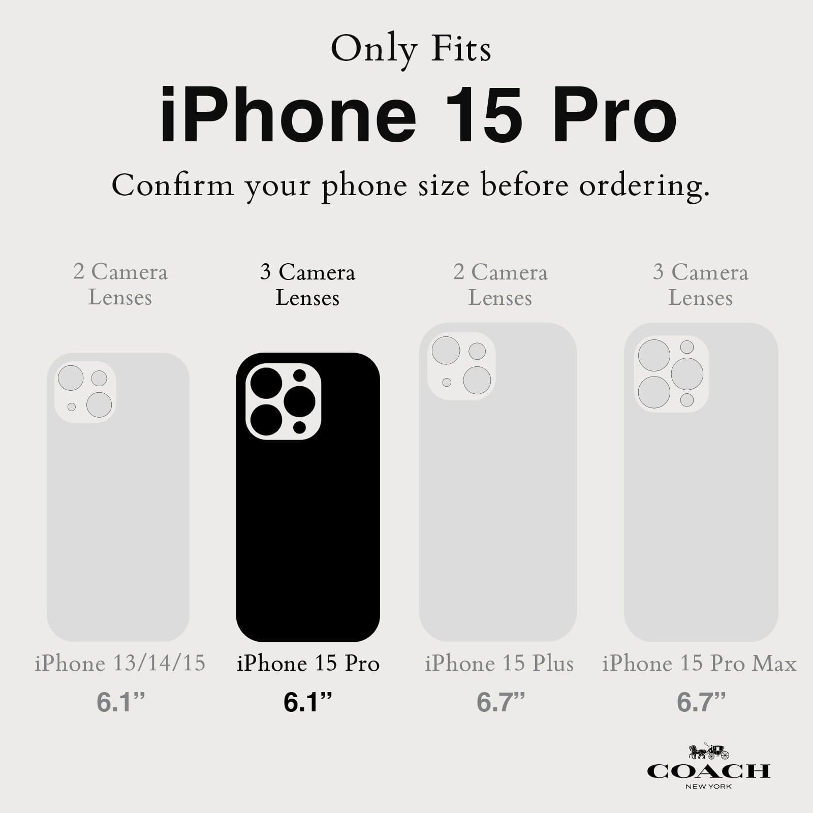 ONLY FITS IPHONE 15 PRO