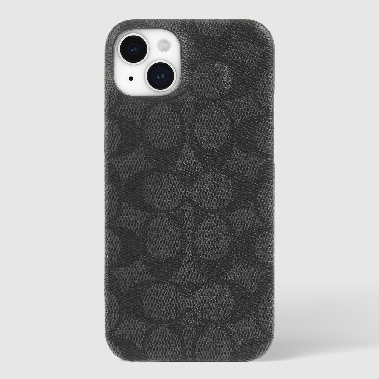 Coach Signature Canvas Charcoal - iPhone 15 Plus