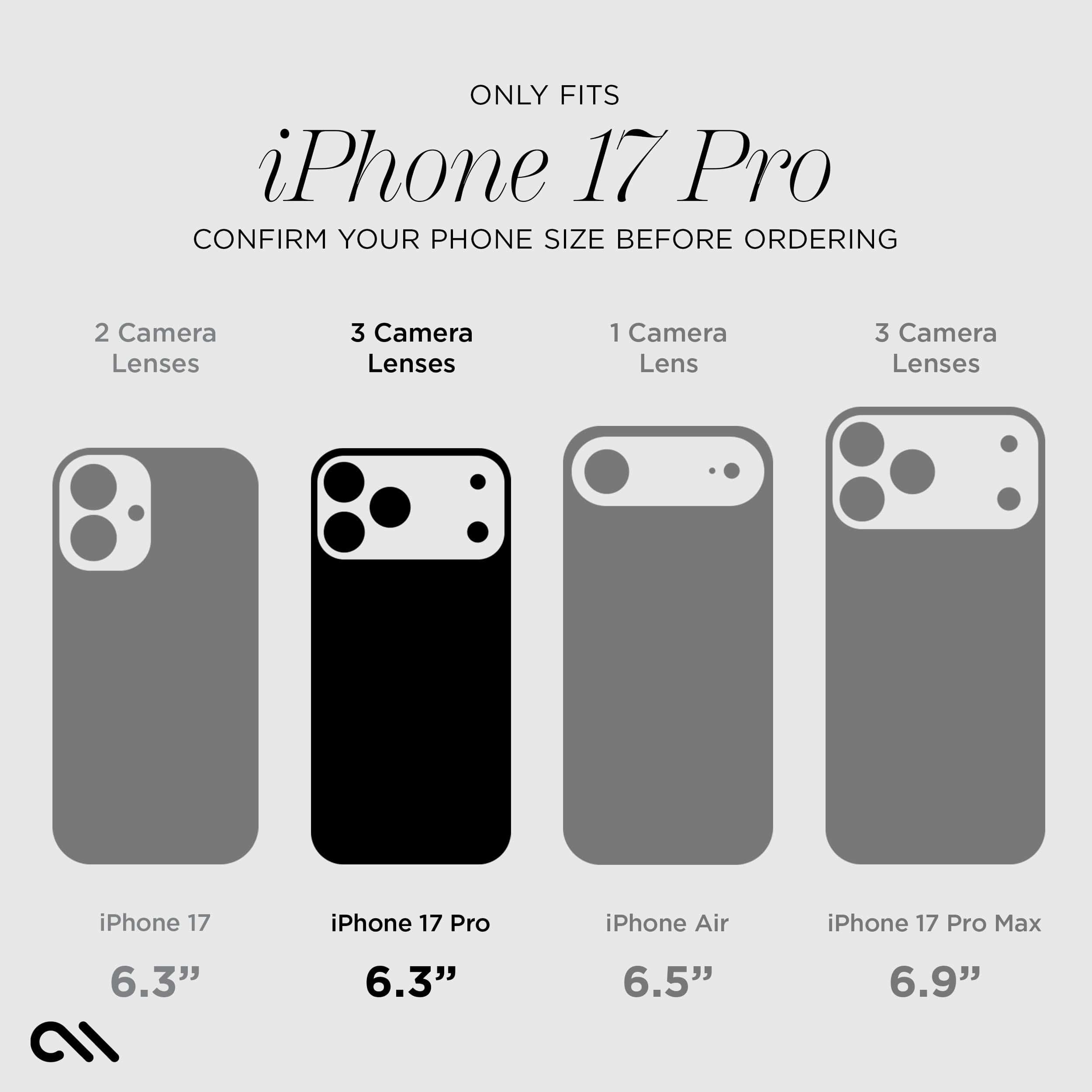 Only fits iPhone 17 Pro