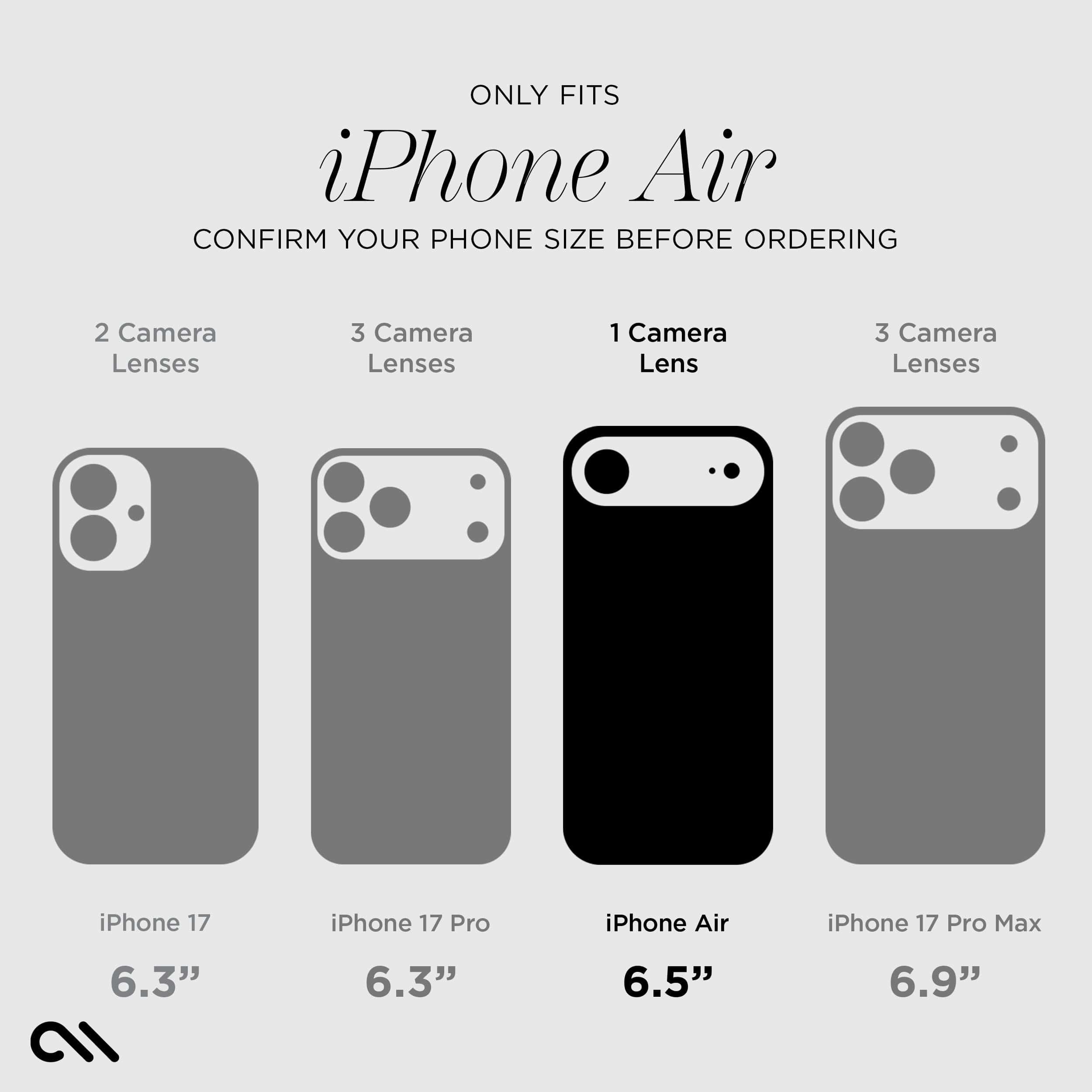 Only fits iPhone Air, confirm size before ordering