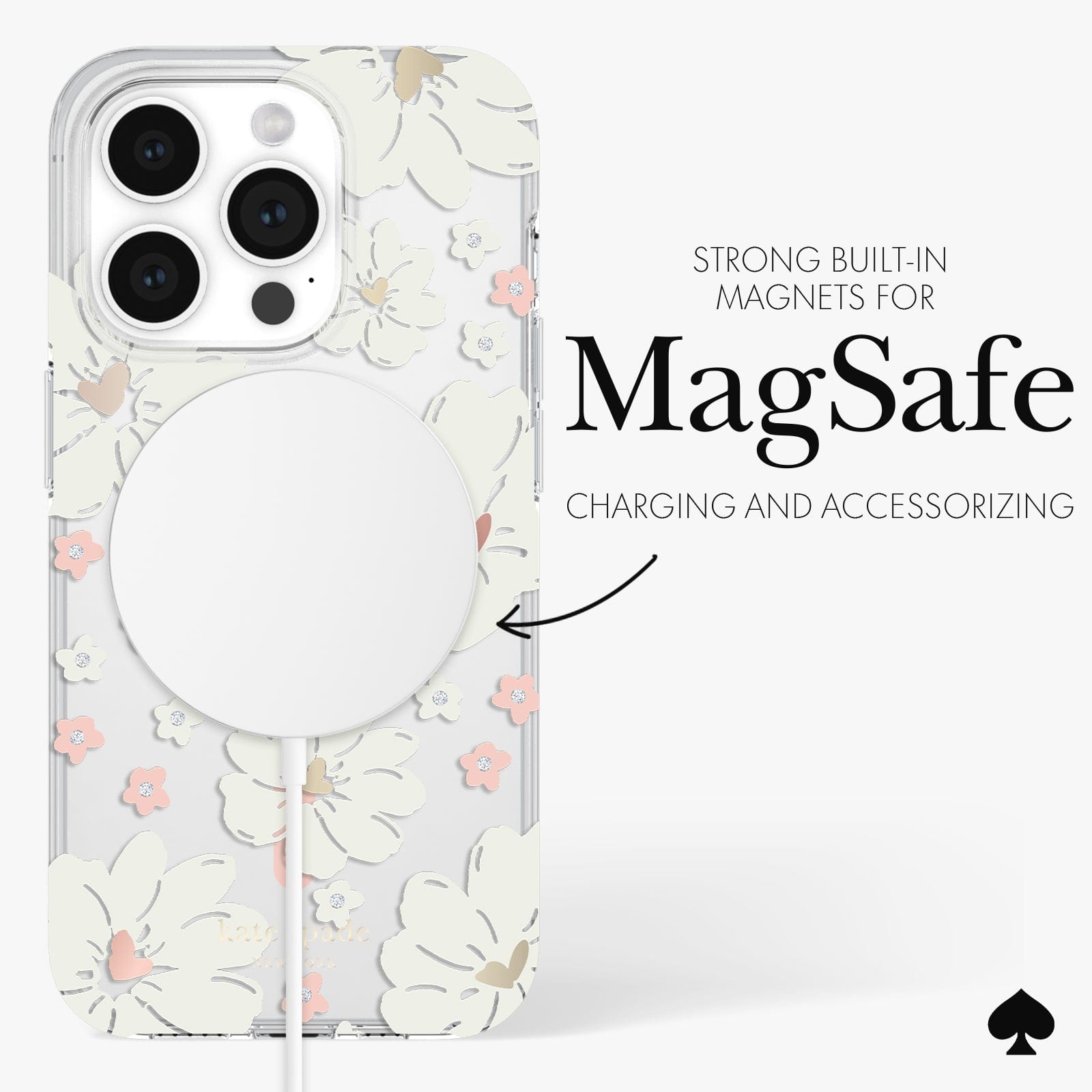 STRONG BUILT IN MAGNETS FOR MAGSAFE CHARGING AND ACCESSORIZING