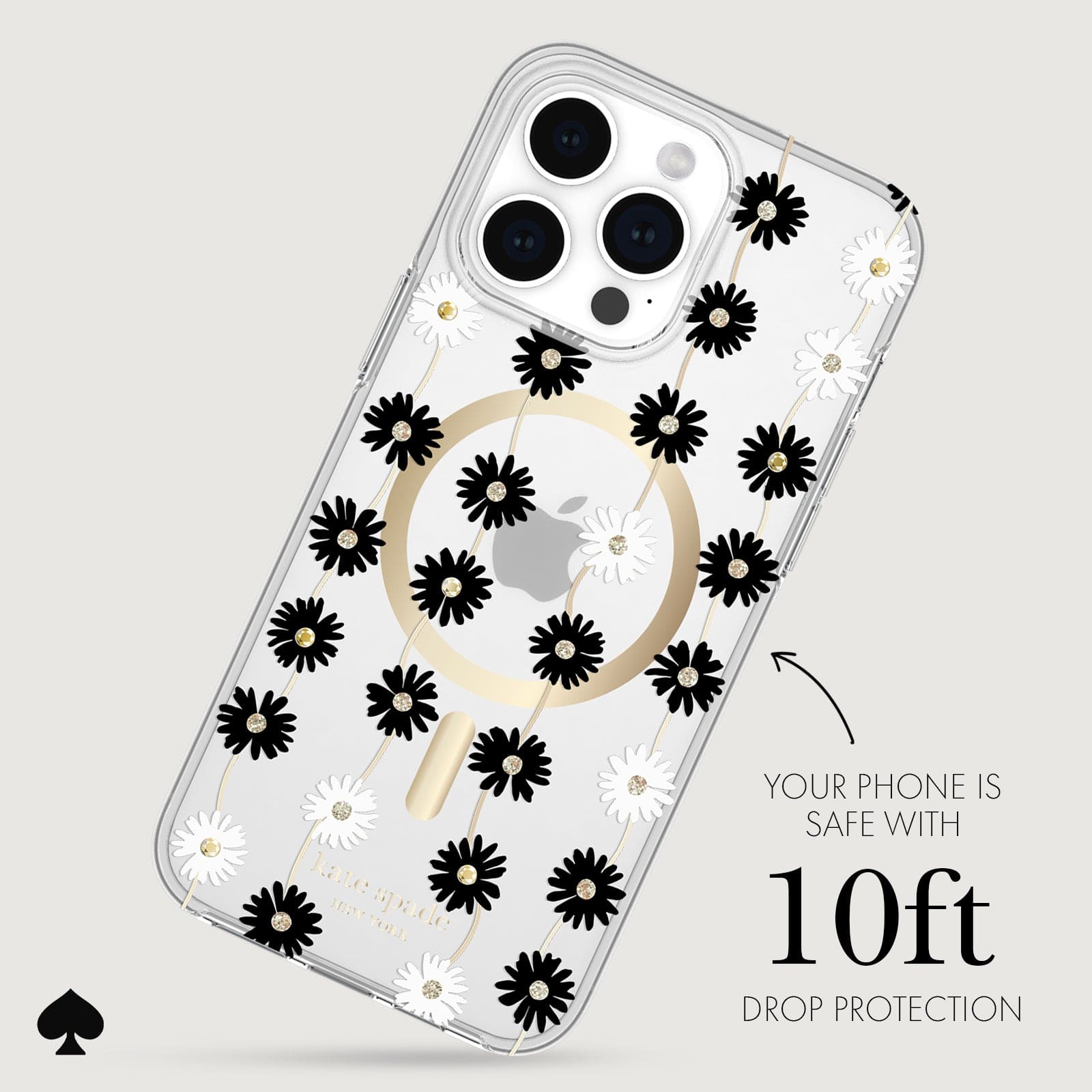 YOUR PHONE IS SAFE WITH 12 FOOT DROP PROTECTION