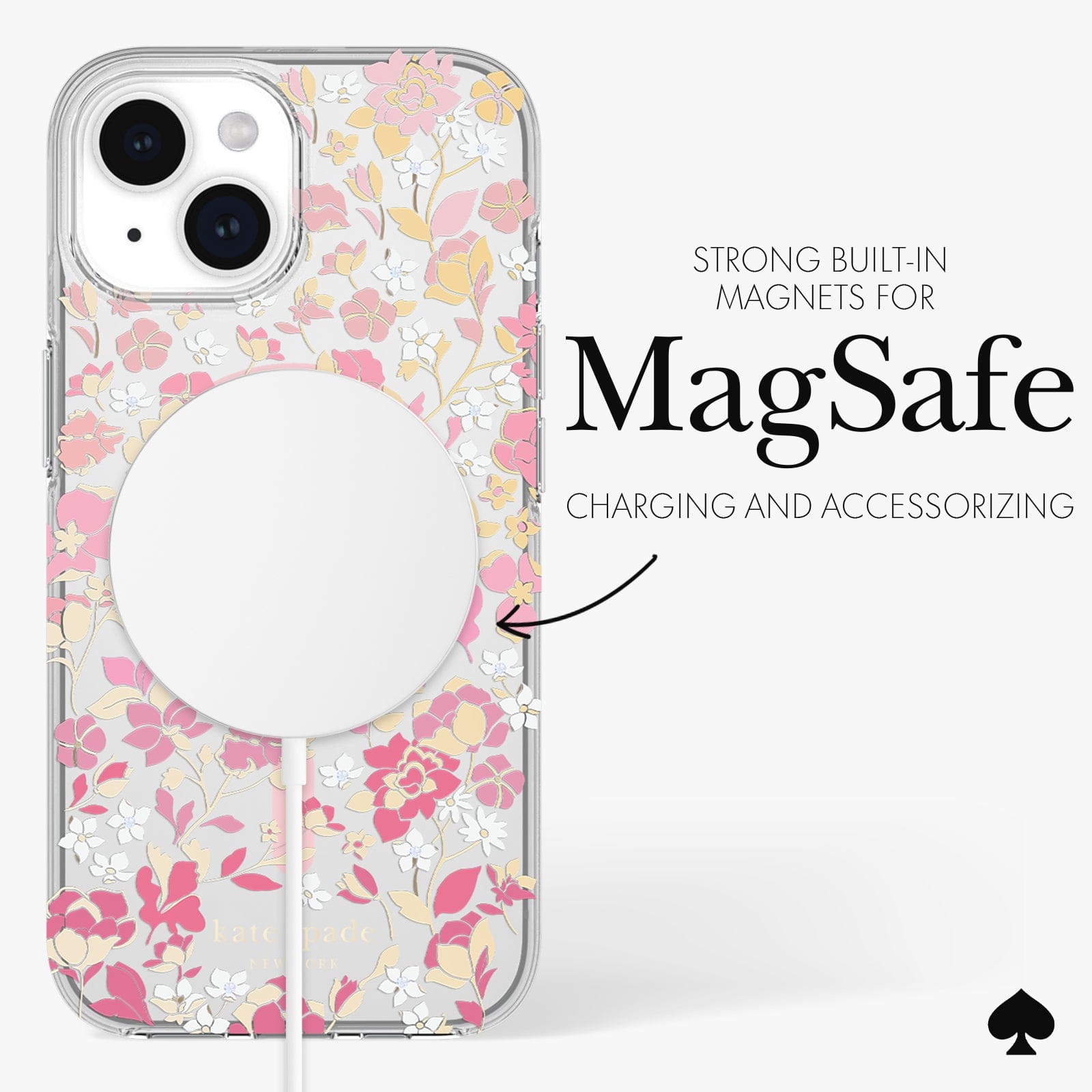 STRONG BUILT IN MAGNETS FOR MAGSAFE CHARGING AND ACCESSORIZING