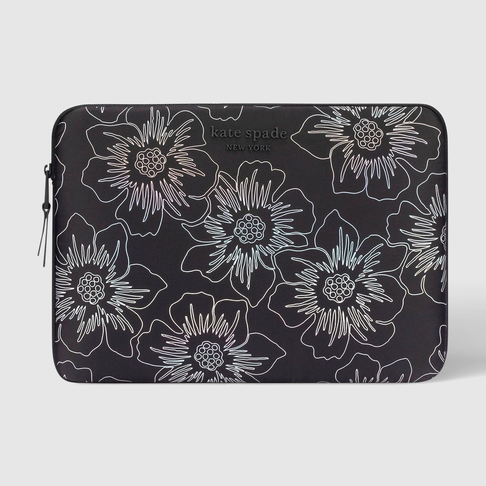 kate spade Hollyhock Iridescent Black Puffer Sleeve - Laptop Sleeve 14"