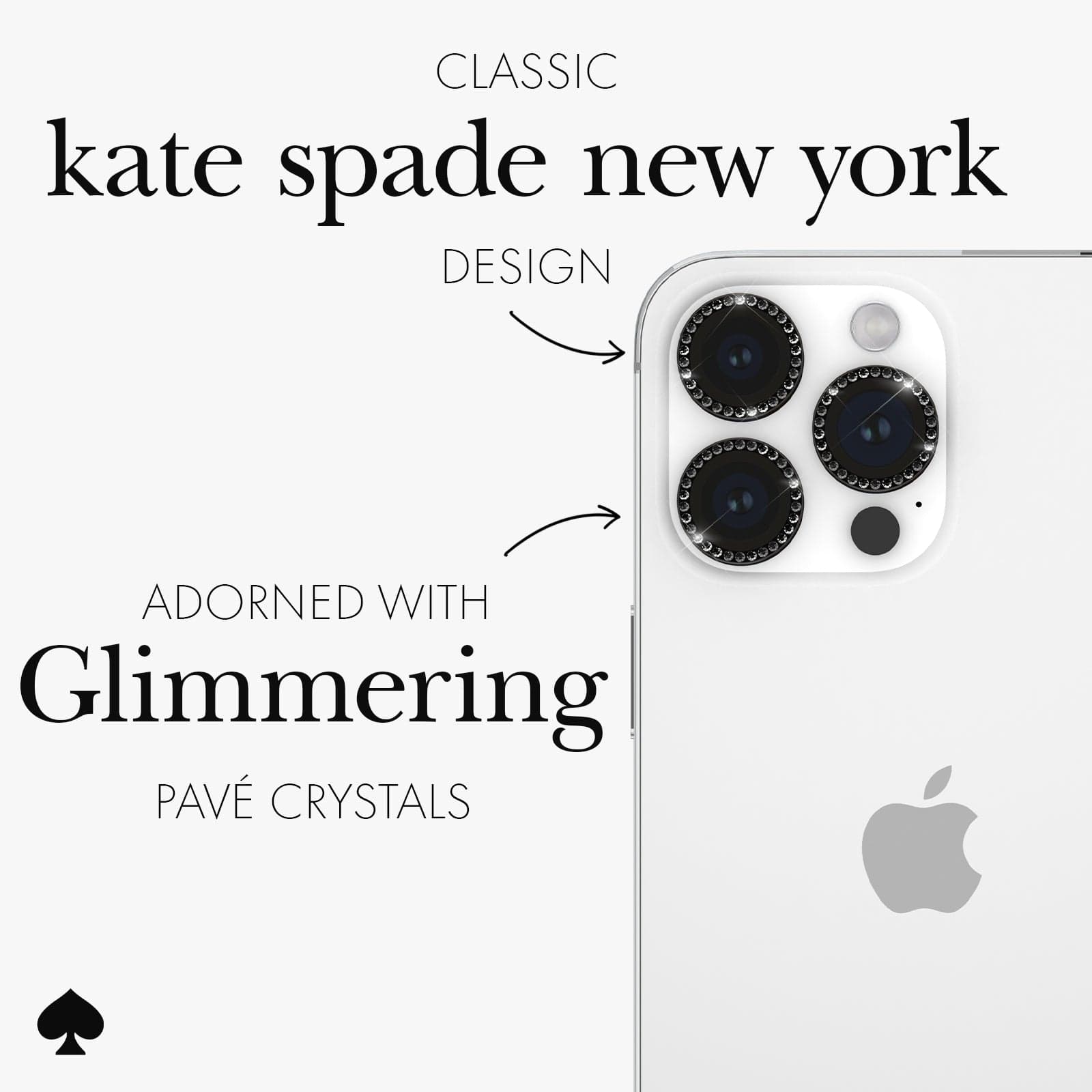 CLASSIC KATE SPADE NEW YORK DESIGN. ADORNED WITH GLIMMERING PAVE CRYSTALS