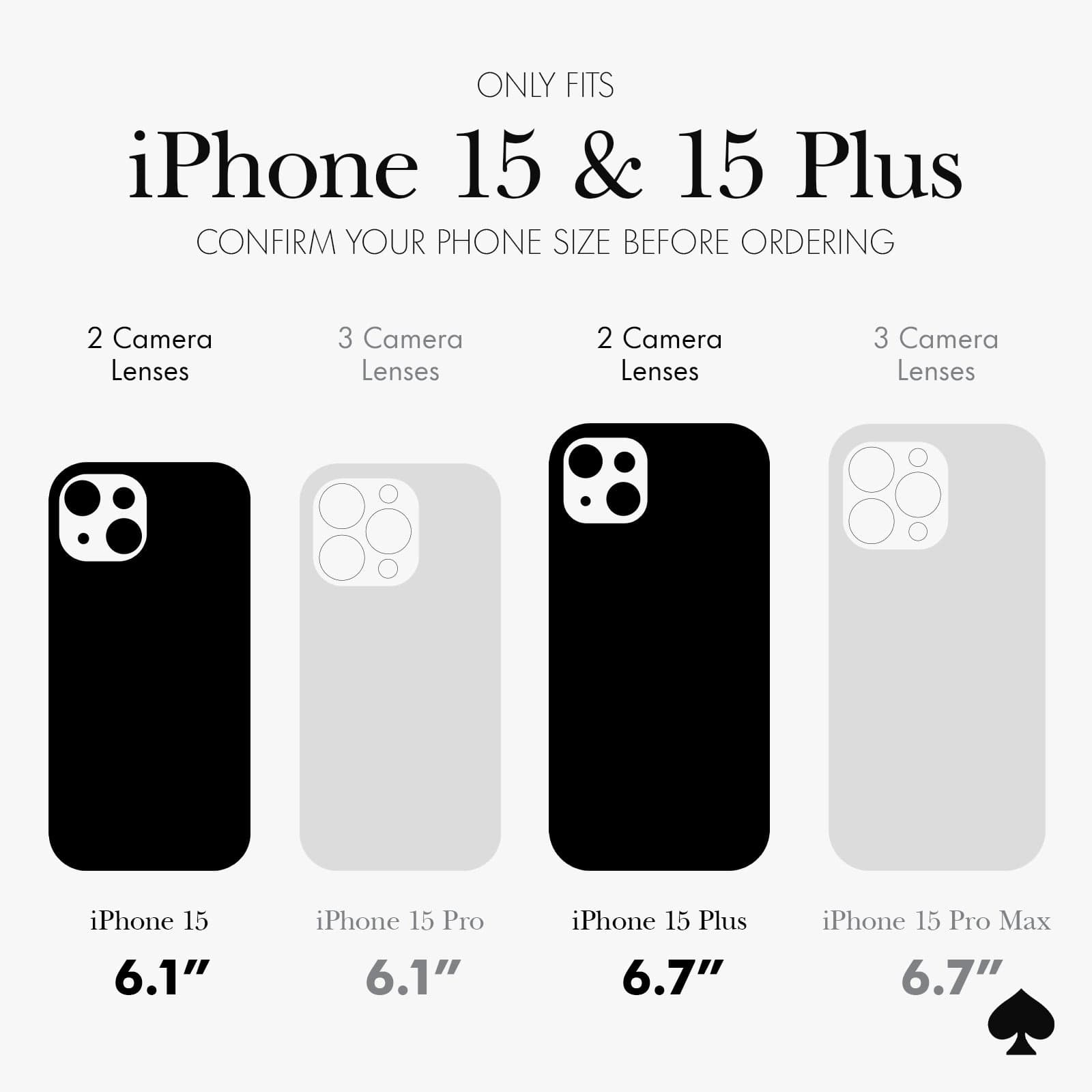ONLY FITS IPHONE 15 AND 15 PLUS. CONFIRM YOUR PHONE SIZE BEFORE ORDERING