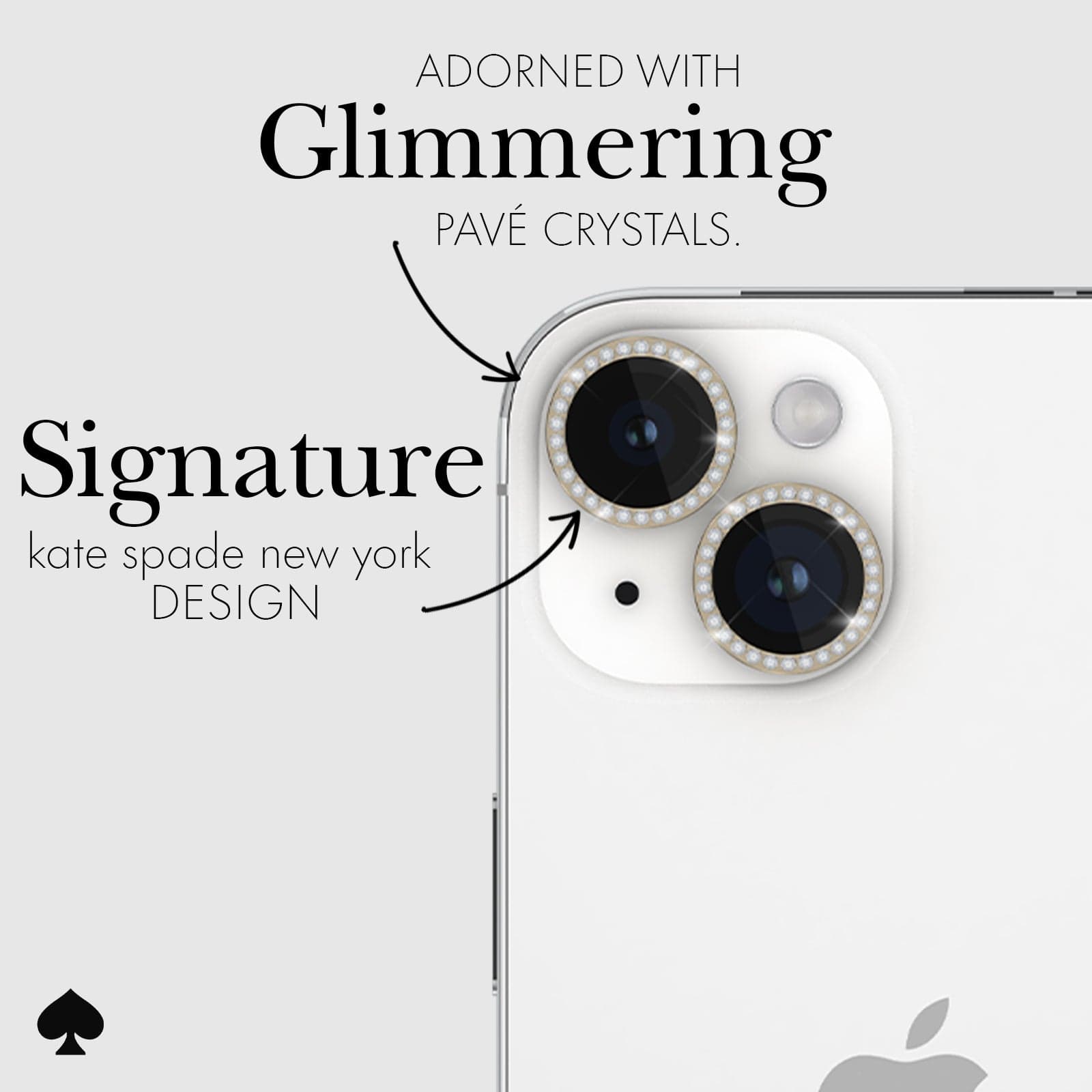 ADORNED WITH GLIMMERING PAVE CRYSTALS. SIGNATURE KATE SPADE NEW YORK DESIGN