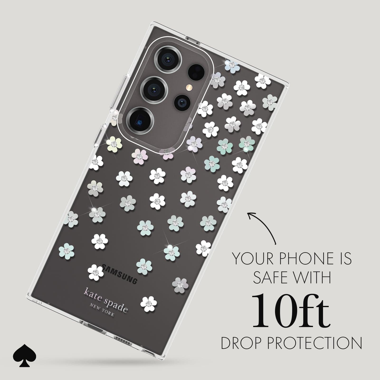 YOUR PHONE IS SAFE WITH 10FT DROP PROTECTION