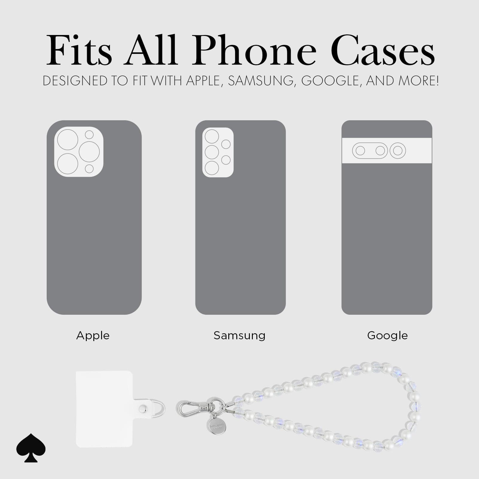 FITS ALL PHONE CASES DESIGNED TO FIT WITH APPLE, SAMSUNG, GOOGLE. AND MORE!