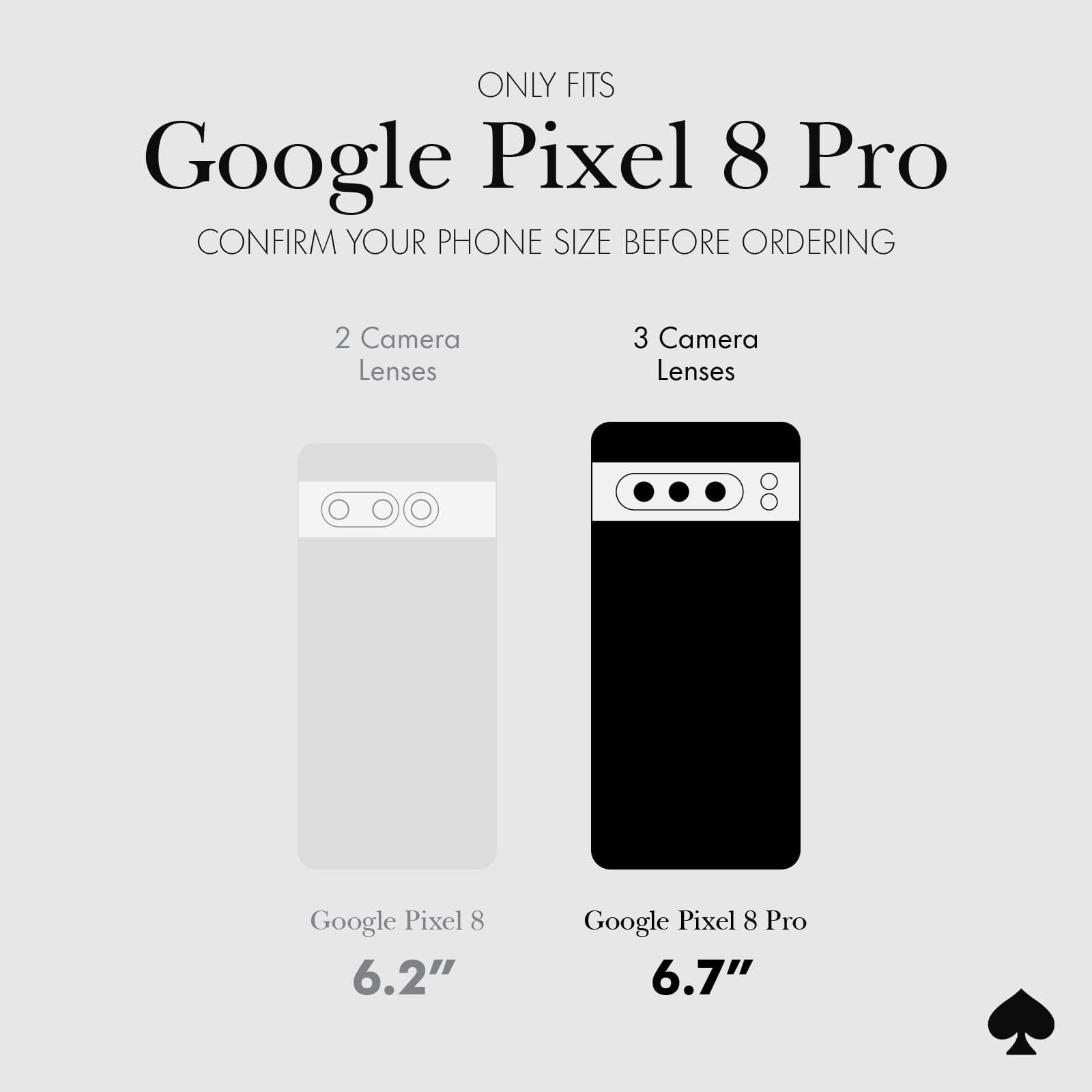 ONLY FITS PIXEL 8 PRO. CONFIRM YOUR PHONE SIZE BEFORE ORDERING