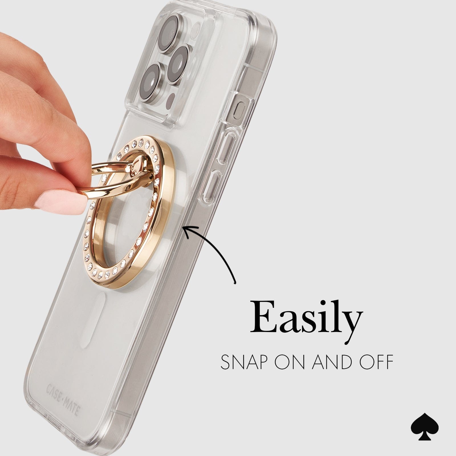 EASILY SNAP ON AND OFF