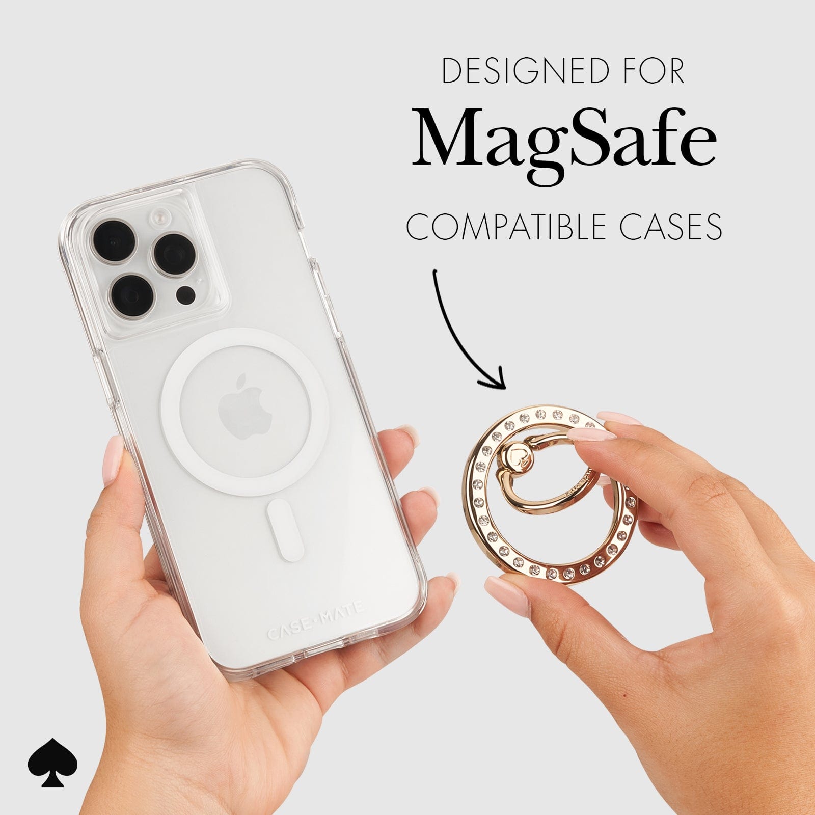 DESIGNED FOR MAGSAFE COMPATIBLE CASES