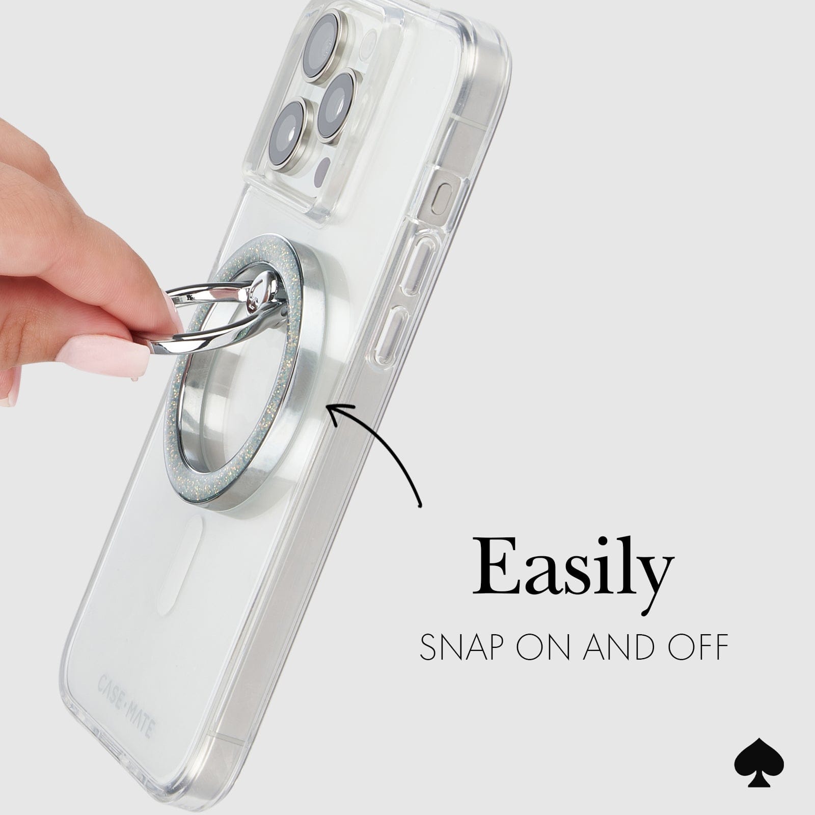 EASILY SNAP ON AND OFF