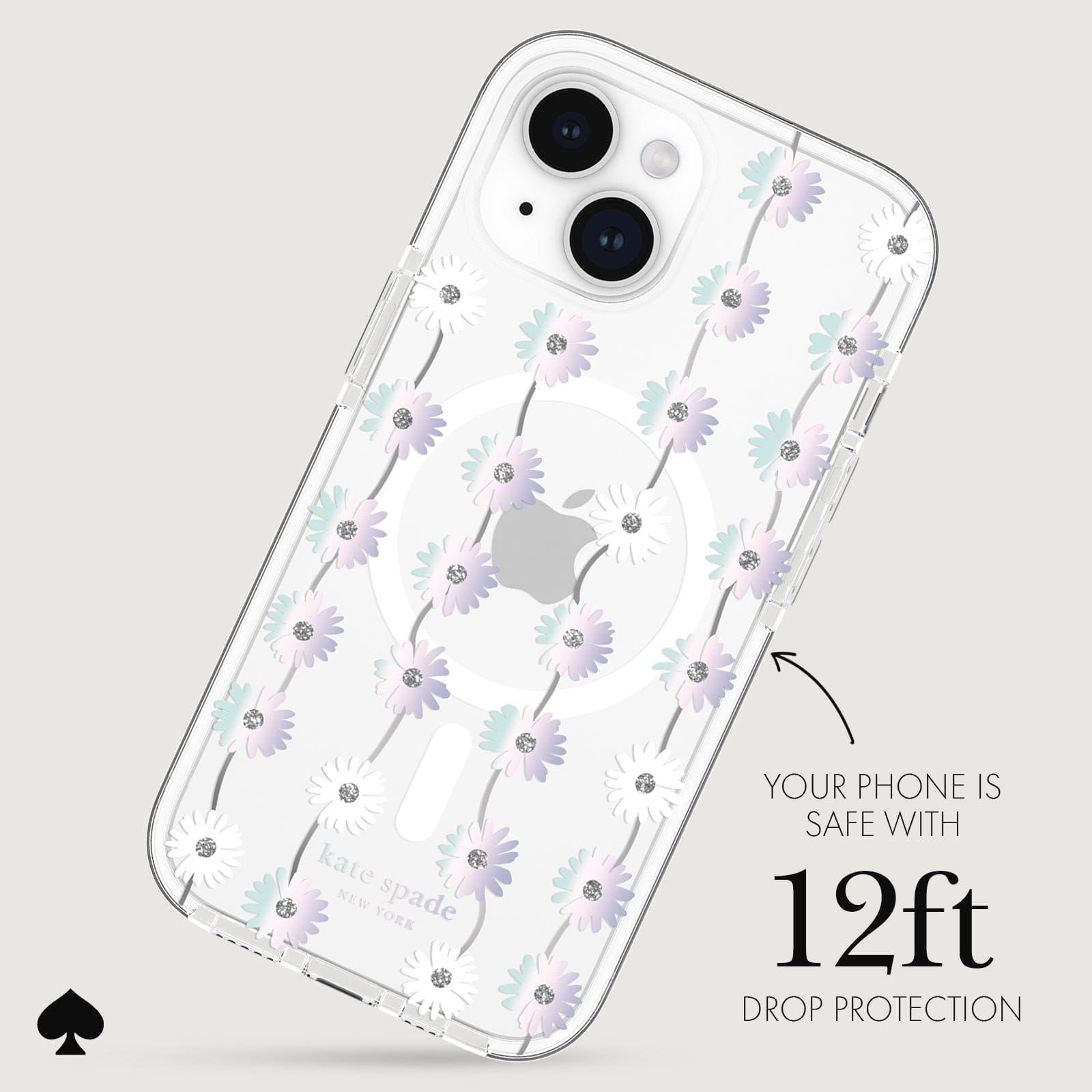 YOUR PHONE IS SAFE WITH 12 FOOT DROP PROTECTION