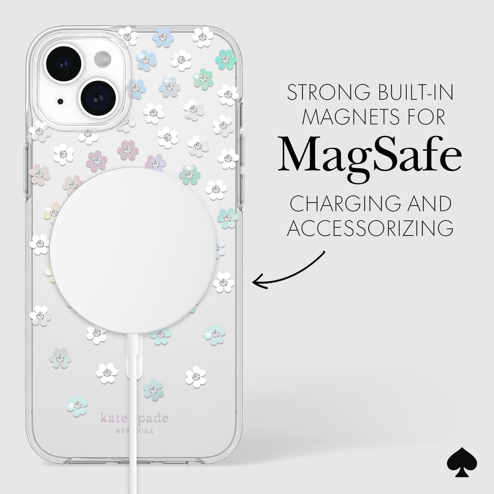 STRONG BUILT IN MAGNETS FOR MAGSAFE CHARGING AND ACCESSORIZING