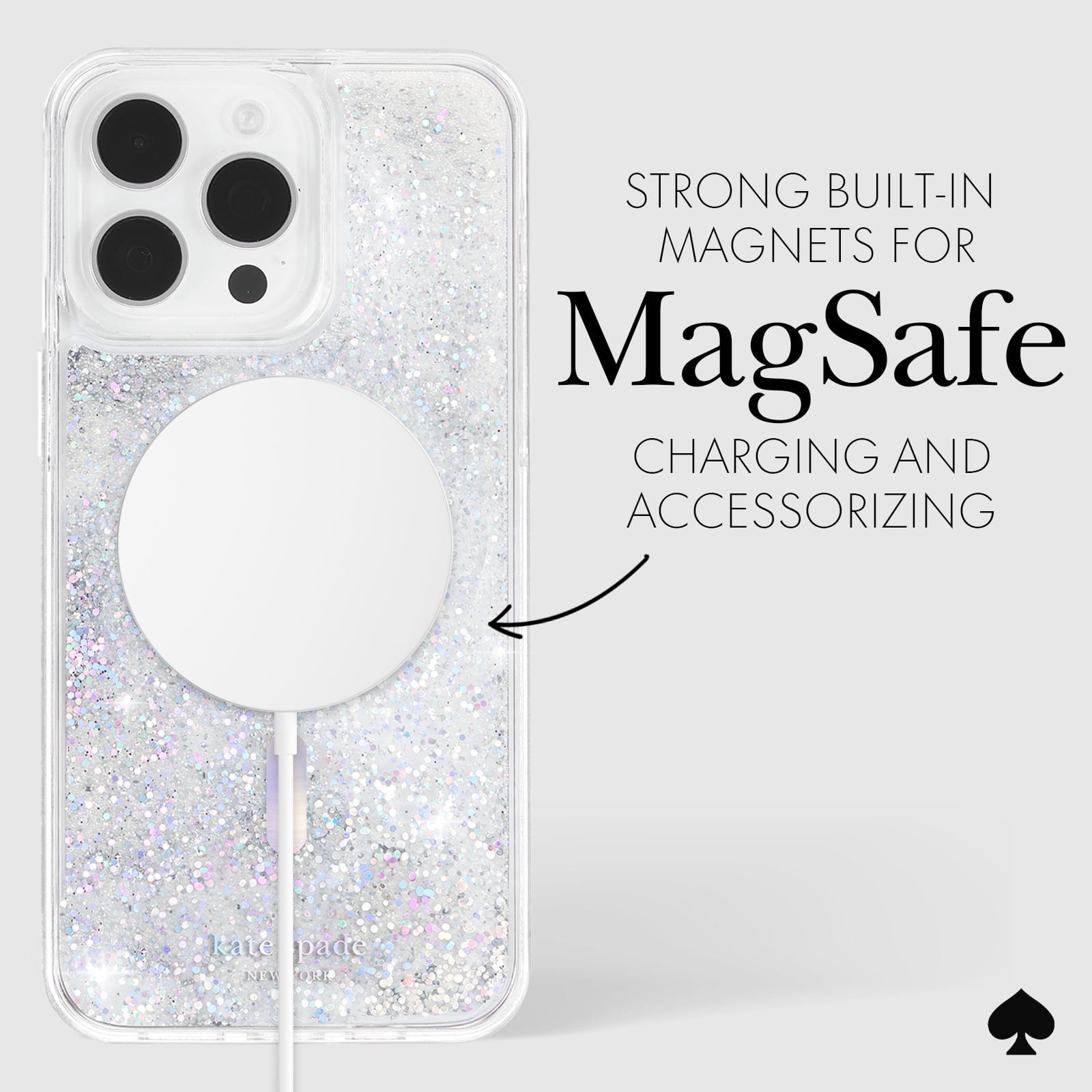 STRONG BUILT IN MAGNETS FOR MAGSAFE CHARGING AND ACCESSORIZING