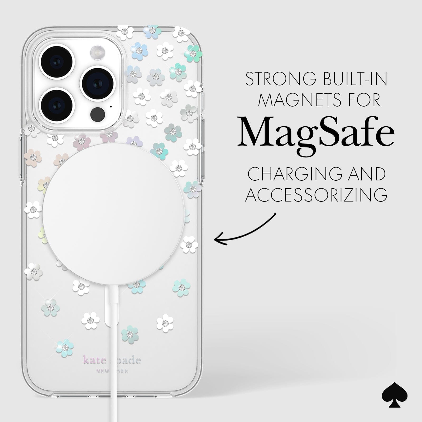 STRONG BUILT-IN MAGNETS FOR MAGSAFE CHARGING AND ACCESSORIZING