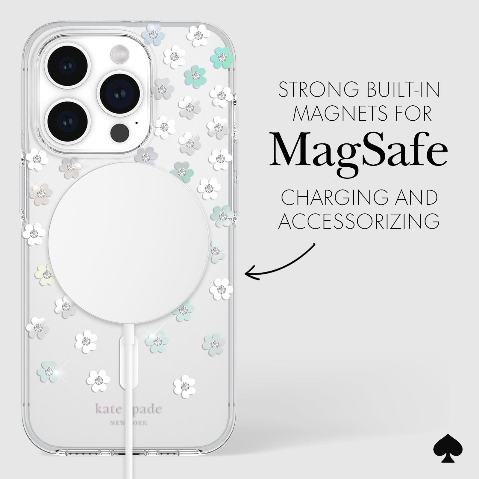 STRONG BUILT IN MAGNETS FOR MAGSAFE CHARGING AND ACCESSORIZING