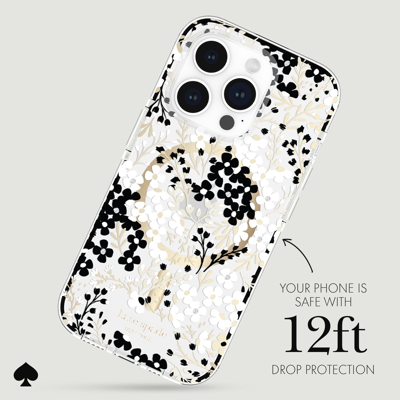 YOUR PHONE IS SAFE WITH 12FT DROP PROTECTION