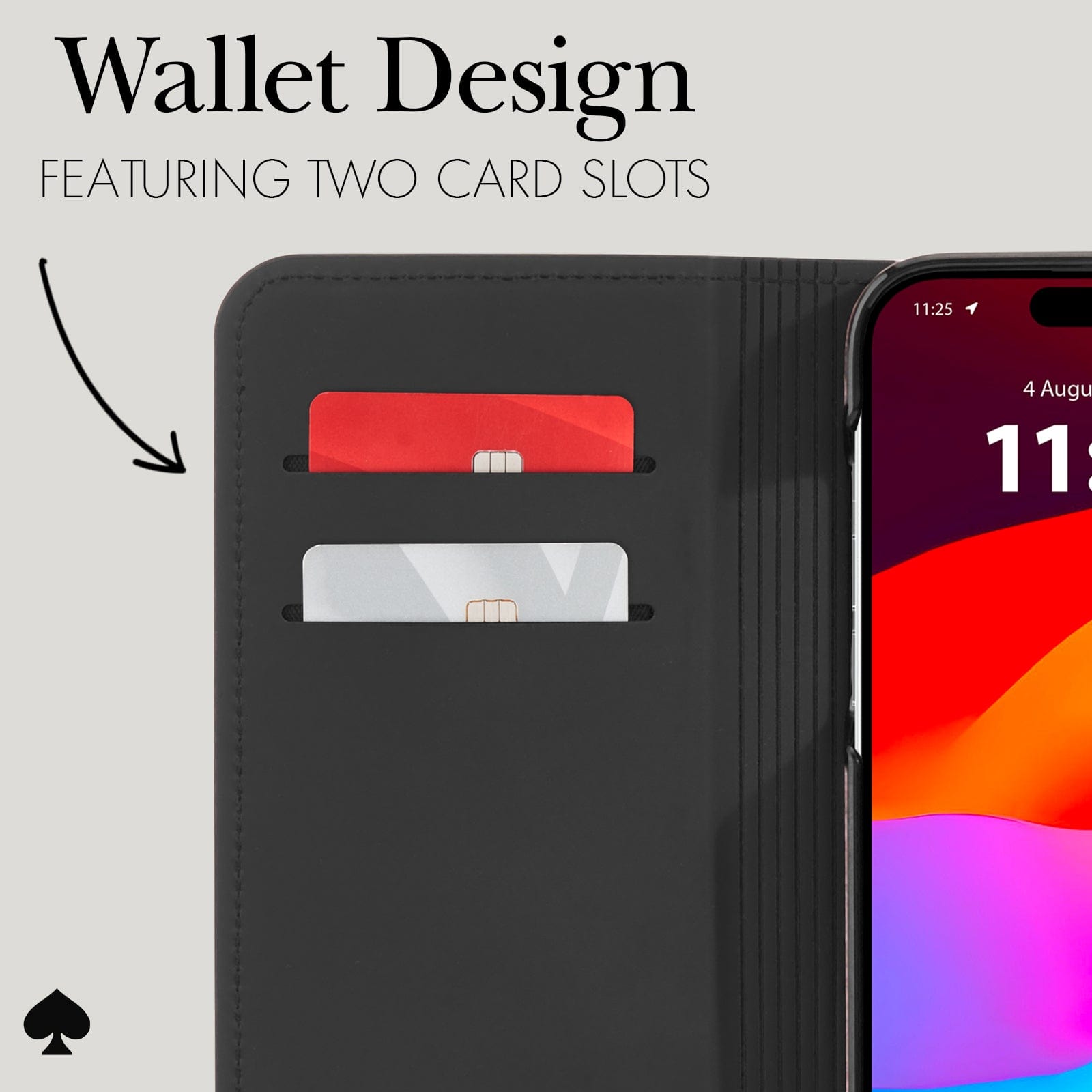 WALLET DESIGN FEATURING 2 CARD SLOTS