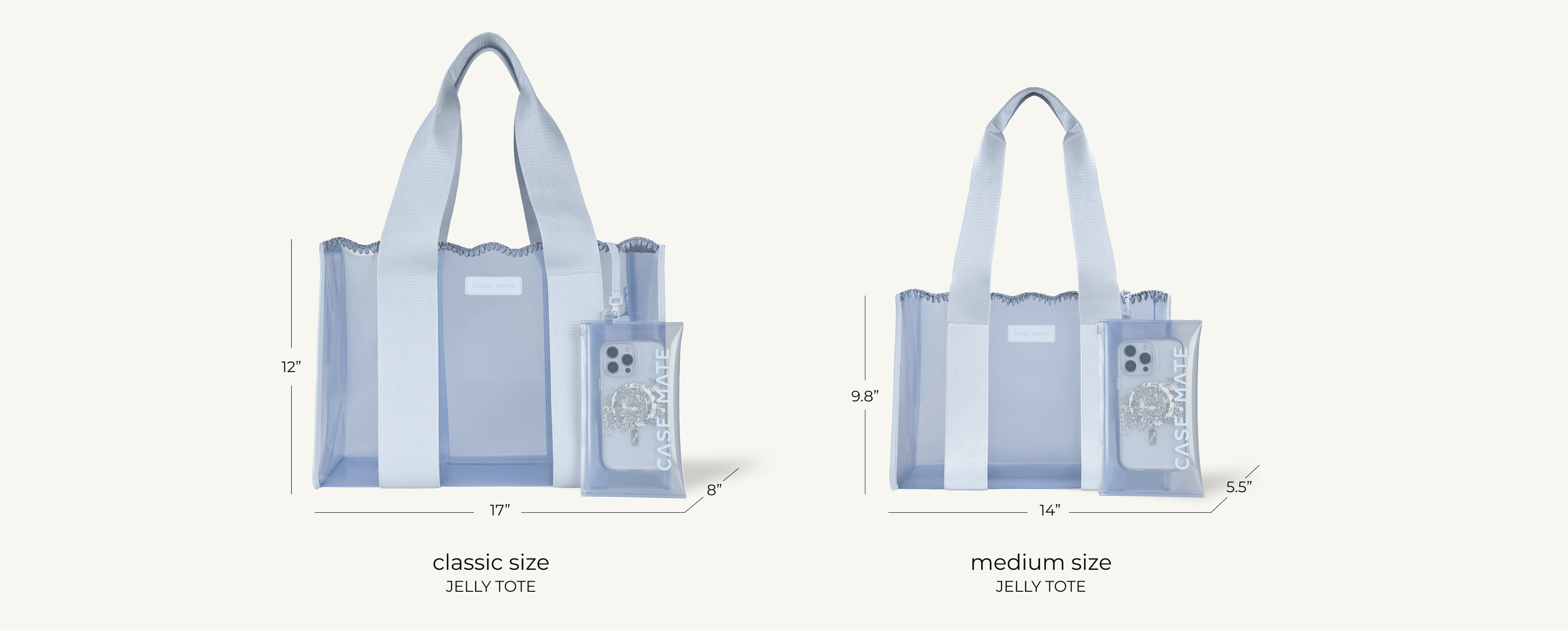 Tote organizer features