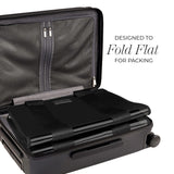 DESIGNED TO FOLD FLAT FOR PACKING. #color_midnight black bow